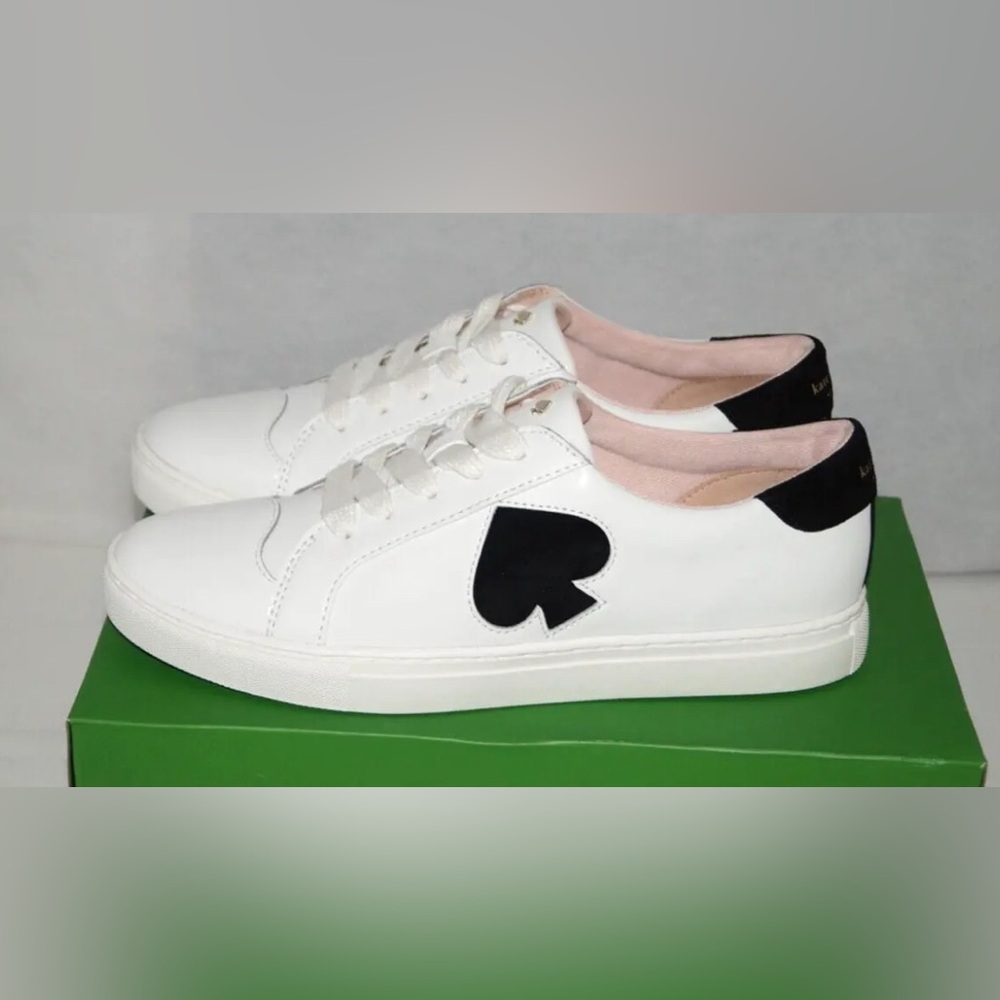 brand new unworn kate spade leather white sneakers (retails $395)